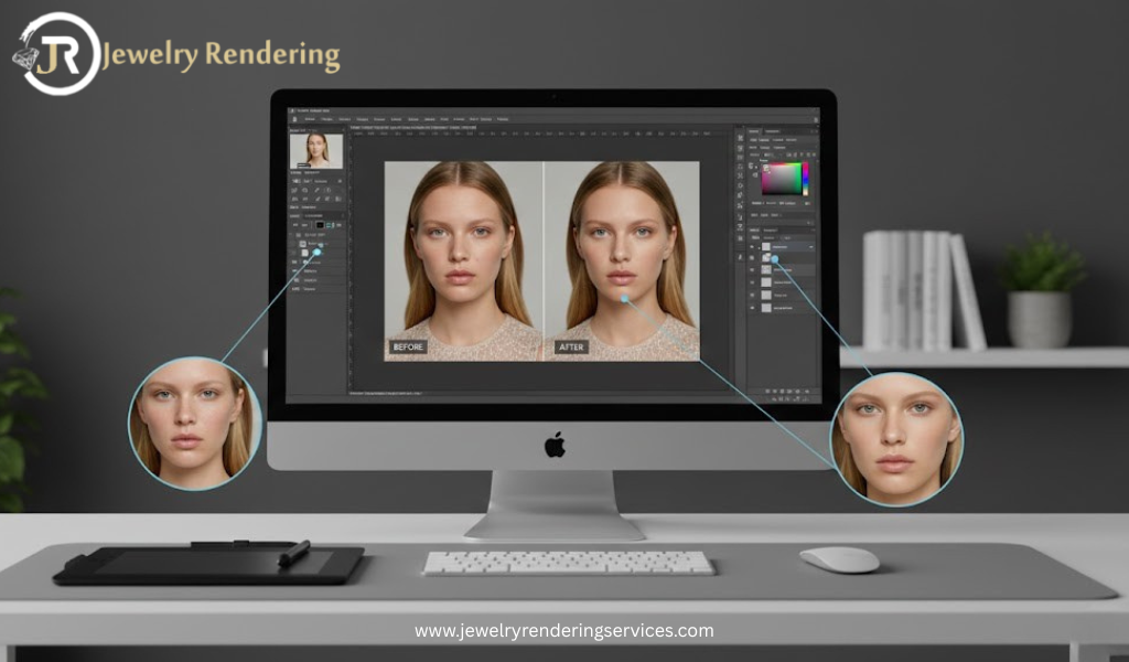 Model Image Retouching Services for Jewelry & Fashion Brands