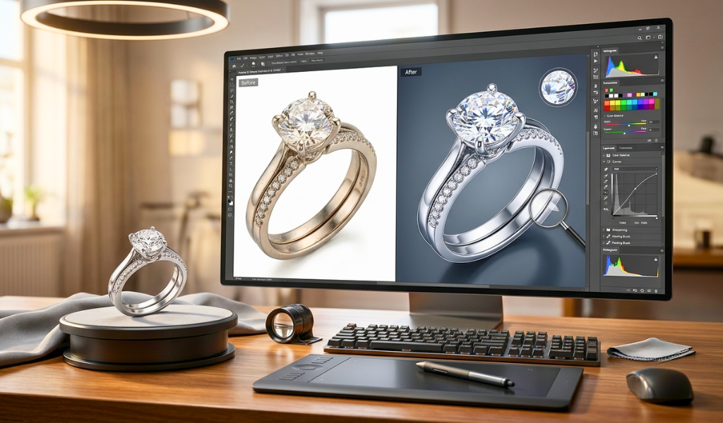 How Do Jewelry Retouching Services Make Product Images Look More Realistic and Premium?